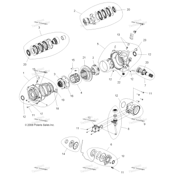 DRIVE TRAIN, FRONT GEARCASE INTERNALS