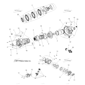 DRIVE TRAIN, FRONT GEARCASE INTERNALS