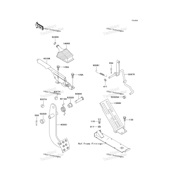 BRAKE PEDAL/THROTTLE LEVER
