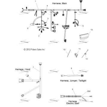 ELECTRICAL, WIRE HARNESS ALL OPTIONS