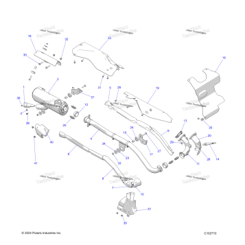 ENGINE, EXHAUST A25SEE57B1/B3/B6/B9