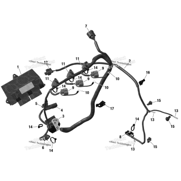 ROTAX - ENGINE HARNESS / ELECTRONIC MODULE - 900 ACE