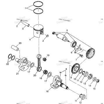 PISTON & CRANKSHAFT SPORTSMAN 400L