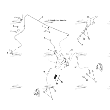 CONTROLSMASTER CYLINDER/FRONT BRAKE LINE /AB/AC