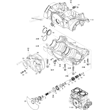 CRANKCASE AND ROTARY VALVE