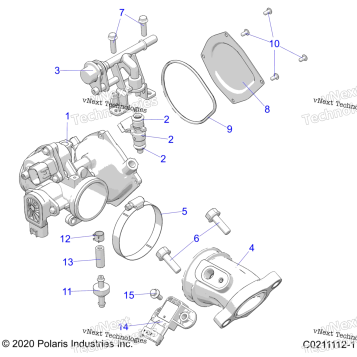 ENGINE, THROTTLE BODY & FUEL RAIL A20SEG57A1/A4/A7/A9