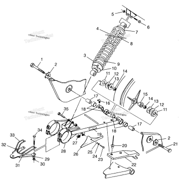 SWING ARM/SHOCK MOUNTING TRAIL BOSS