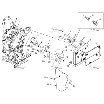 COOLING SYSTEM SPORTSMAN 400L