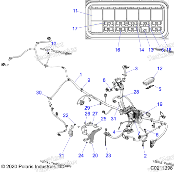 ELECTRICAL, MAIN WIRE HARNESS A21SEE57B1/B3/B5/B7/B9