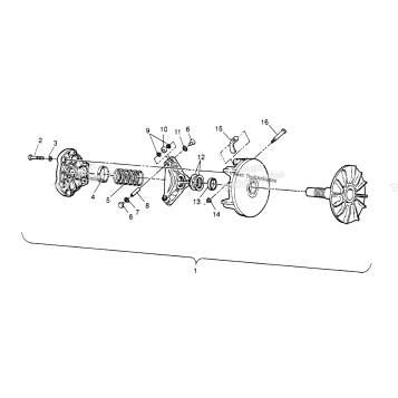 DRIVE CLUTCH ASSEMBLY 4X4 400L