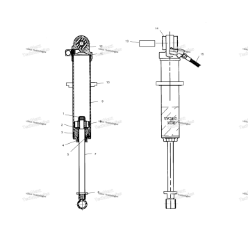 FOX SHOCK REAR TRACK AND RESERVOIR