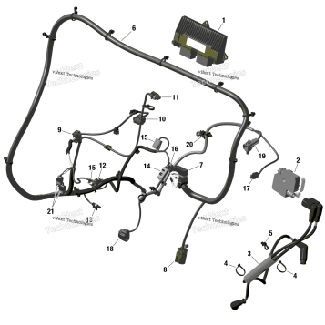 ROTAX - ENGINE HARNESS AND ELECTRONIC MODULE