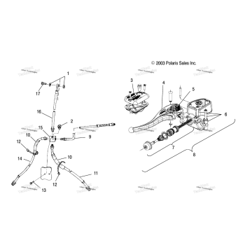 CONTROLS MASTER CYLINDER/BRAKE LINE A04CH50AO/AQ/AR/AS/AT/AV/AW