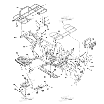FRAME ASSEMBLY W/ RACKS 350 4X4 / W928139