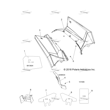 BODY, REAR CAB AND HEAT SHIELDS