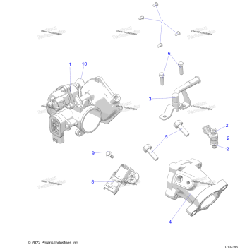 ENGINE, THROTTLE BODY & FUEL RAIL
