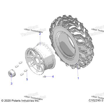 WHEELS, FRONT TIRE A23S6E57FK