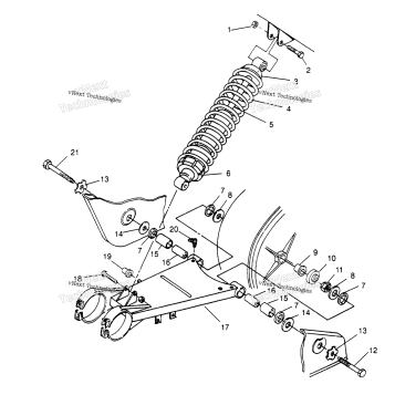 SWING ARM/SHOCK MOUNTING 6X6 400L