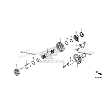 KICK STARTER SPINDLE