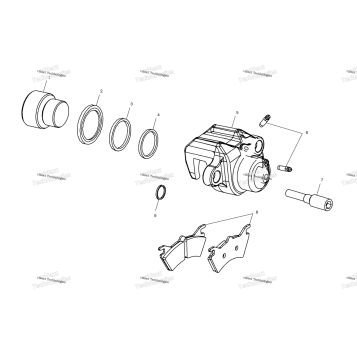REAR BRAKE CALIPER A01CL50AA