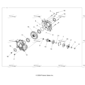 DRIVE TRAIN, REAR GEARCASE INTERNALS