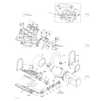 ENGINE SUPPORT AND MUFFLER