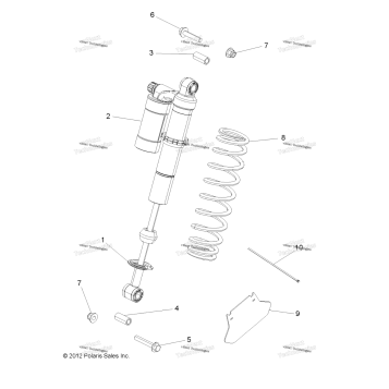 SUSPENSION, SHOCK, REAR, MOUNTING