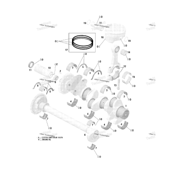 CRANKSHAFT, PISTONS AND BALANCE SHAFT