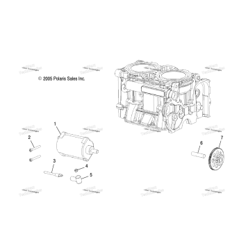 ENGINE, STARTER MOTOR