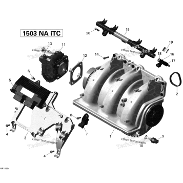 AIR INTAKE MANIFOLD AND THROTTLE BODY 1