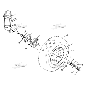 FRONT WHEEL ASSEMBLY TRAIL BOSS