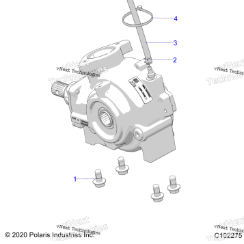 DRIVE TRAIN, GEARCASE MOUNTING, FRONT