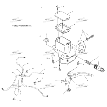 CONTROLS MASTER CYLINDER/BRAKE LINE