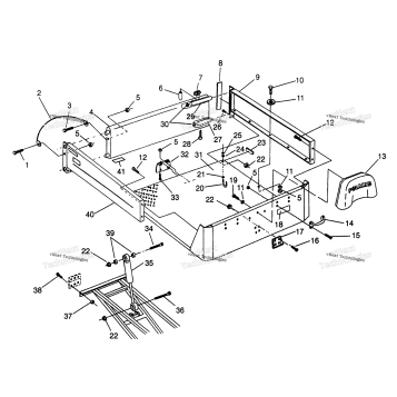 REAR BED MOUNTING 6X6 400L W968740 & 6X6 400L NORWEGIAN