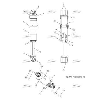 SUSPENSION, SHOCK, FRONT TRACK ALL OPTIONS (49SNOWSHOCKFRONT)