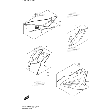 FUEL TANK COVER (GSX-R750Z:(E03,E28))