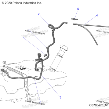 FUEL SYSTEM, LINES, STD. Z23RMU2KAN