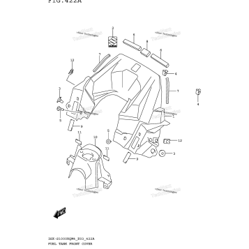 FUEL TANK FRONT COVER (GSX-S1000RQM4 E03)