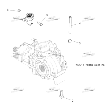 DRIVE TRAIN, GEARCASE MOUNTING, FRONT