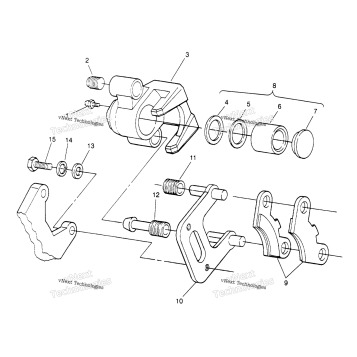 FRONT BRAKE ASSEMBLY 6X6 400L