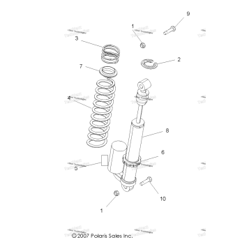 SUSPENSION, REAR SHOCK MOUNTING