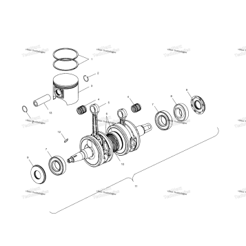PISTON & CRANKSHAFT S03ST6ES/S03ST6ESA
