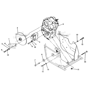 RH GEARCASE/BRAKE MOUNTING TRAIL BOSS