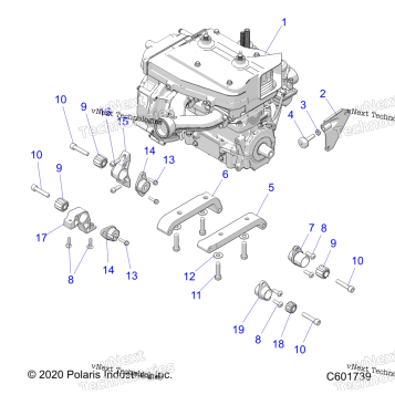 ENGINE, MOUNTING & LONG BLOCK