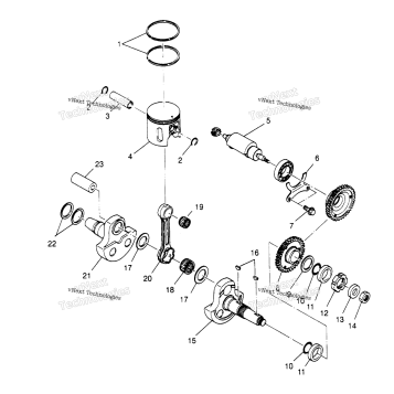 PISTON & CRANKSHAFT 4X4 400L