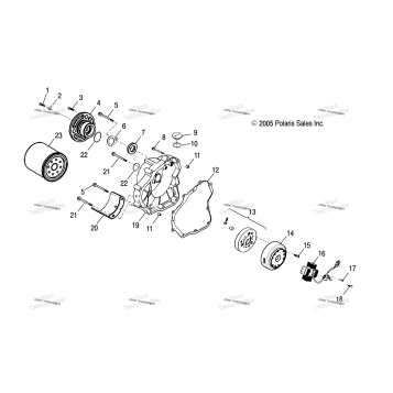 CRANKCASE COVER, RH /VB