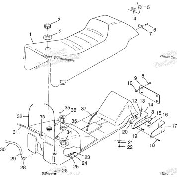 SEAT & GAS TANK 600 XCR