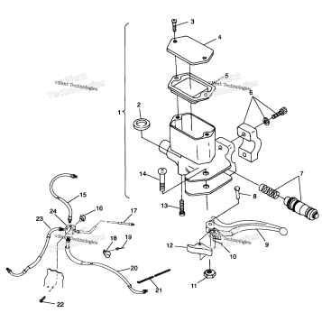 CONTROLS MASTER CYLINDER/BRAKE LINE
