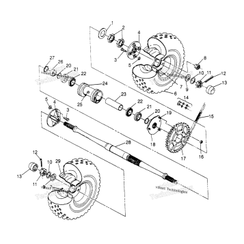 REAR WHEEL DRIVE ASSEMBLY 4X4 300