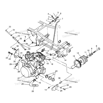 ENGINE MOUNTING 6X6 400L U.S. , SWEDISH S958740 & NORWEGIAN N9